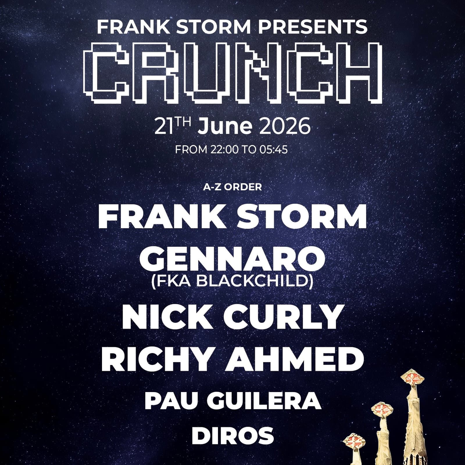 Frank Storm pres. CRUNCH Off Week 2026 event cover