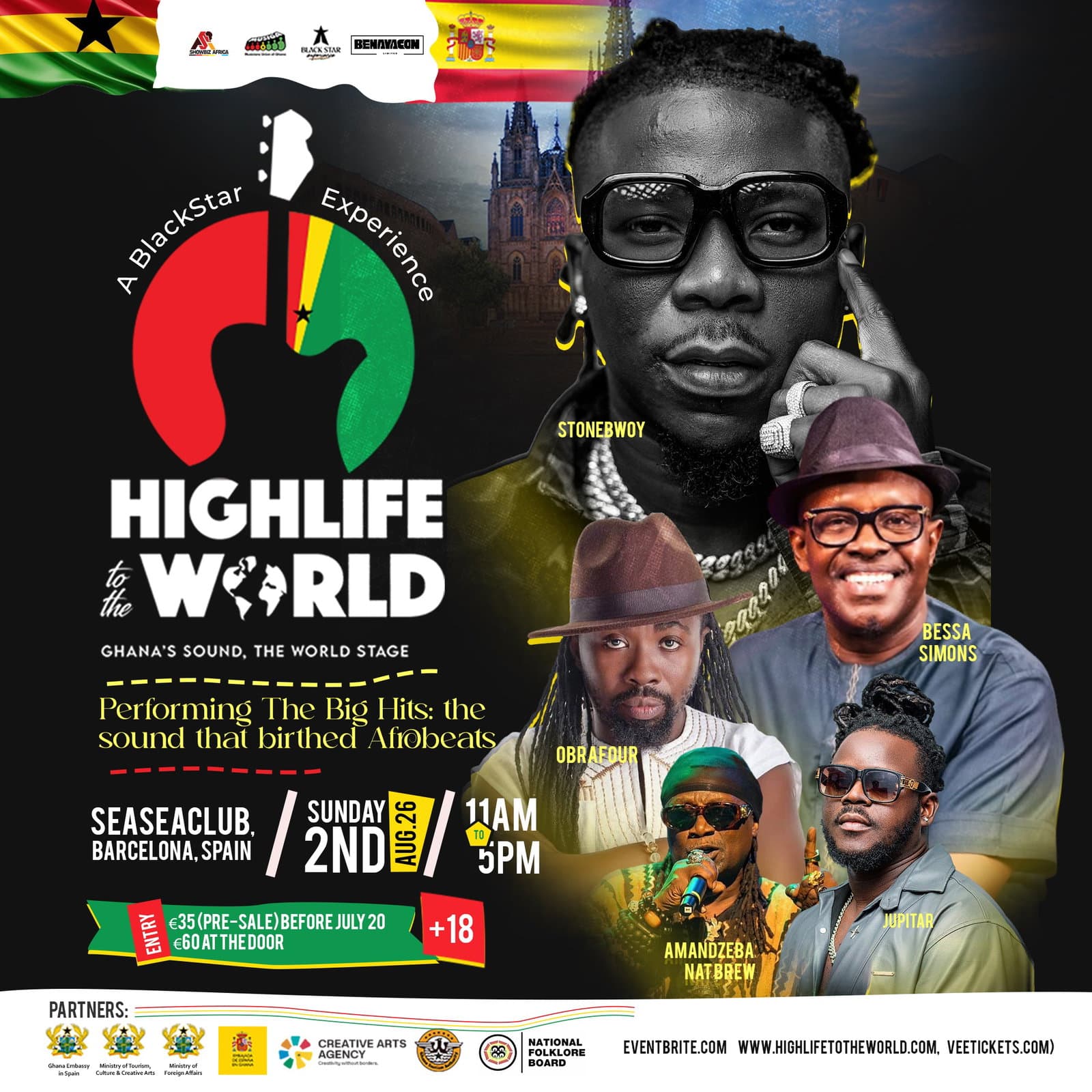 GHANA - Highlife to the World Barcelona 2026 event cover