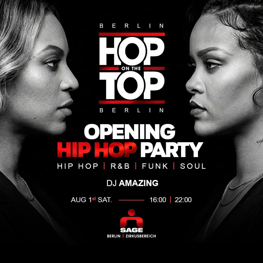 Hop on The Top BERLIN - Opening Party (Hip Hop, R&B, Funk & Soul) event cover