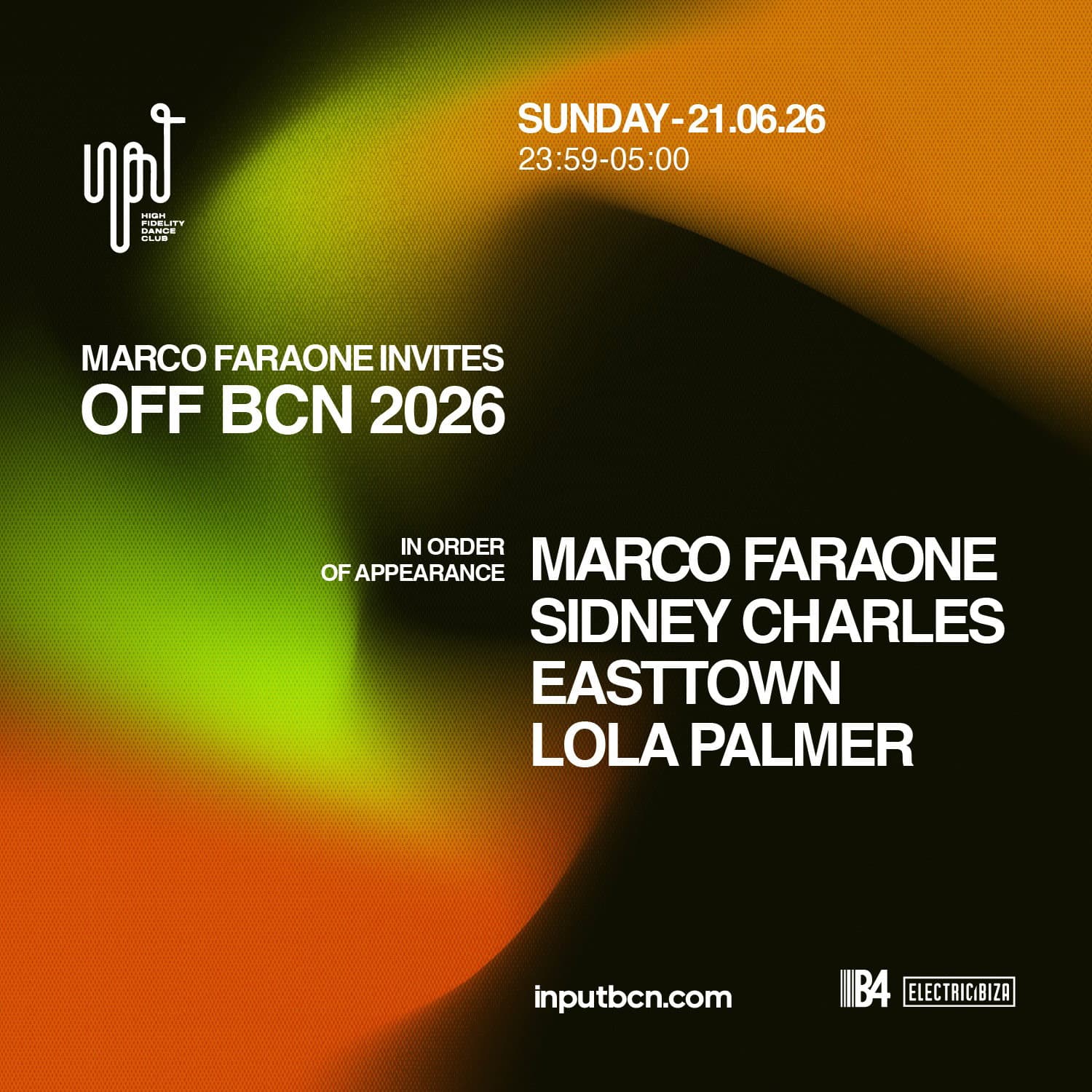 INPUT OFF BCN 2026 pres Marco Faraone invites event cover