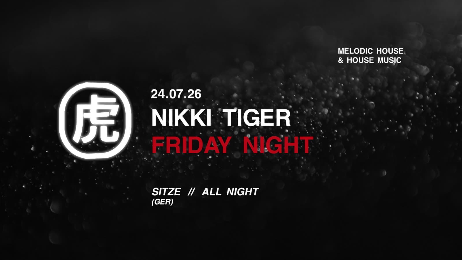 Nikki Tiger Fridays presents Sitze event cover