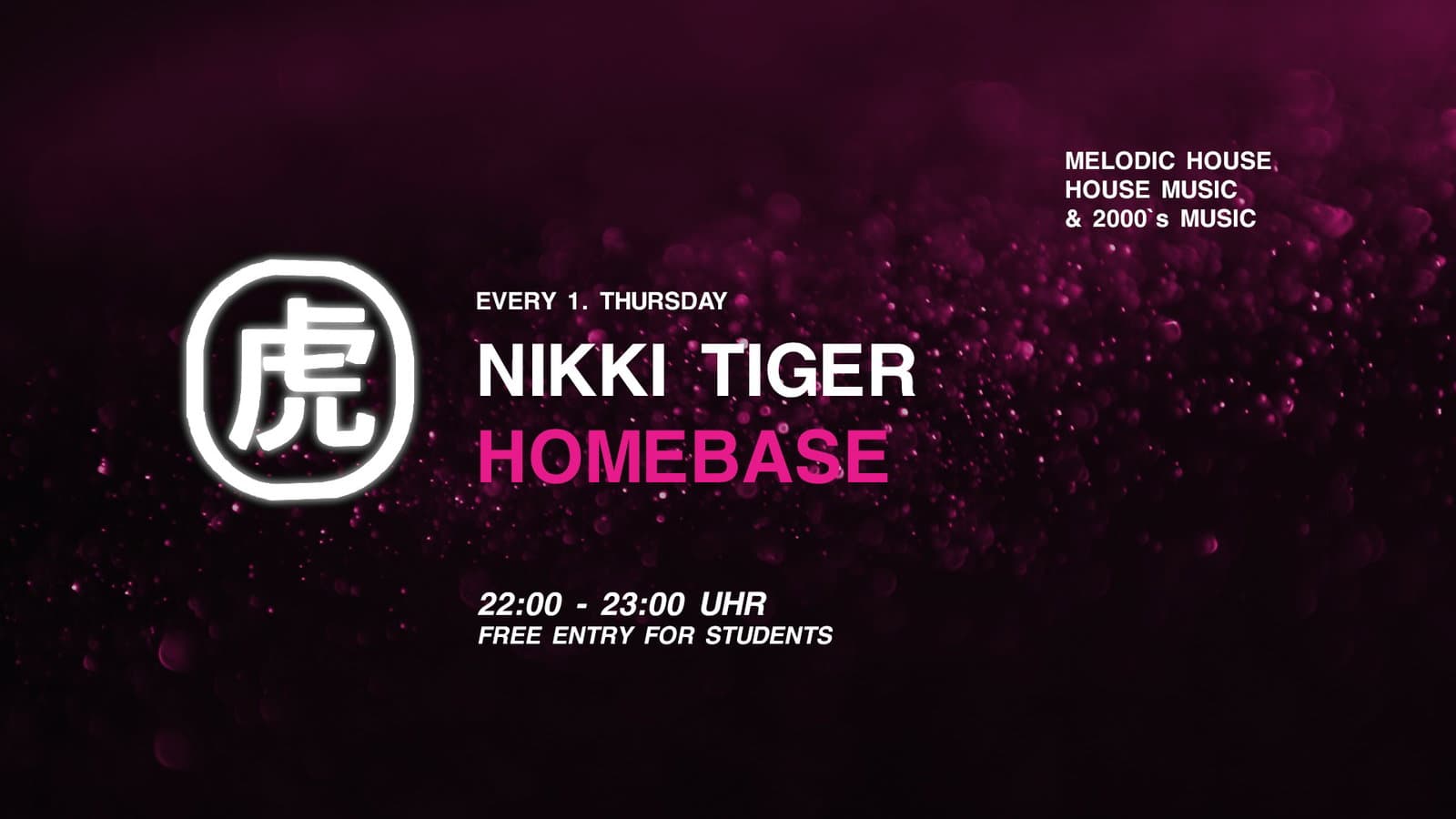 Nikki Tiger Thursday presents Homebase event cover