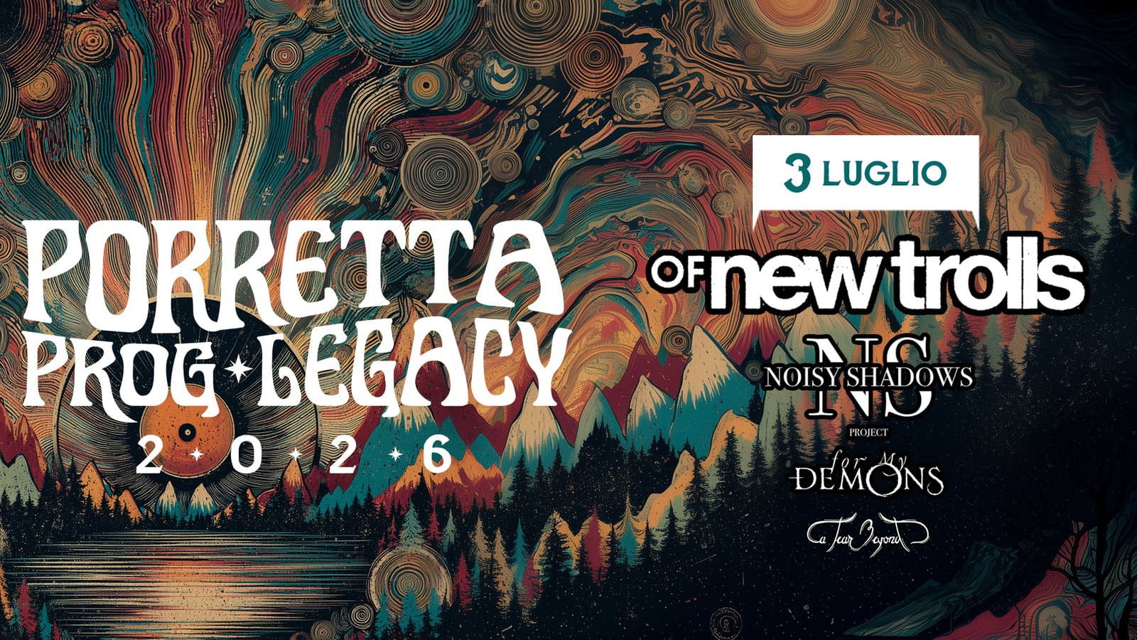 Porretta Prog Legacy 2026 - Day 1 | of NEW TROLLS + NOISY SHADOWS + FOR MY DEMONS + A FEAR BEYOND event cover