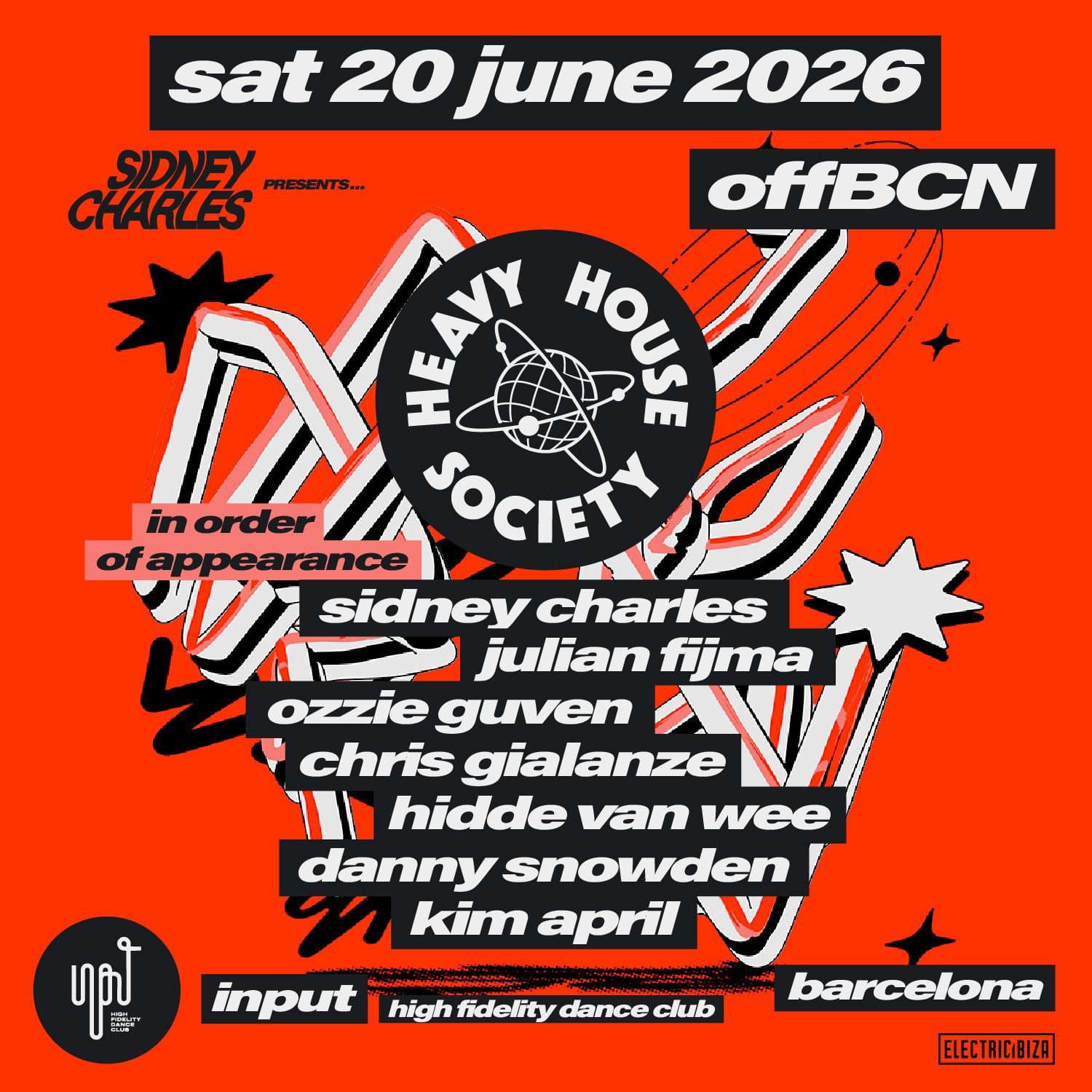 Sidney Charles pres. HEAVY HOUSE SOCIETY OFF BCN event cover