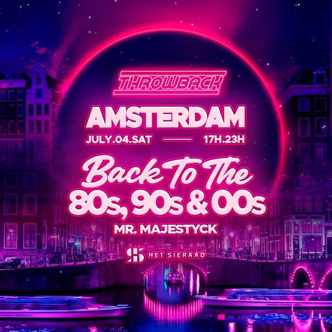 Throwback AMSTERDAM - Back to 80s, 90s & 00s event cover