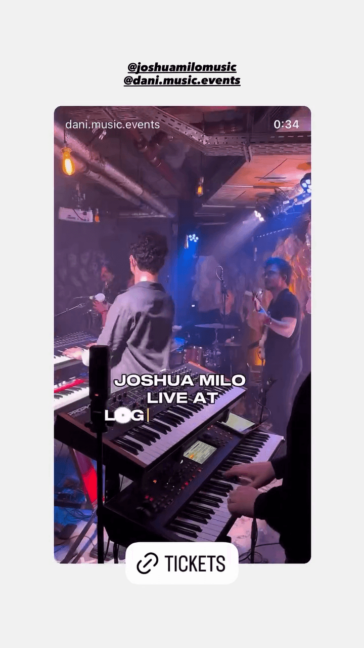 Joshua Milo Live event cover